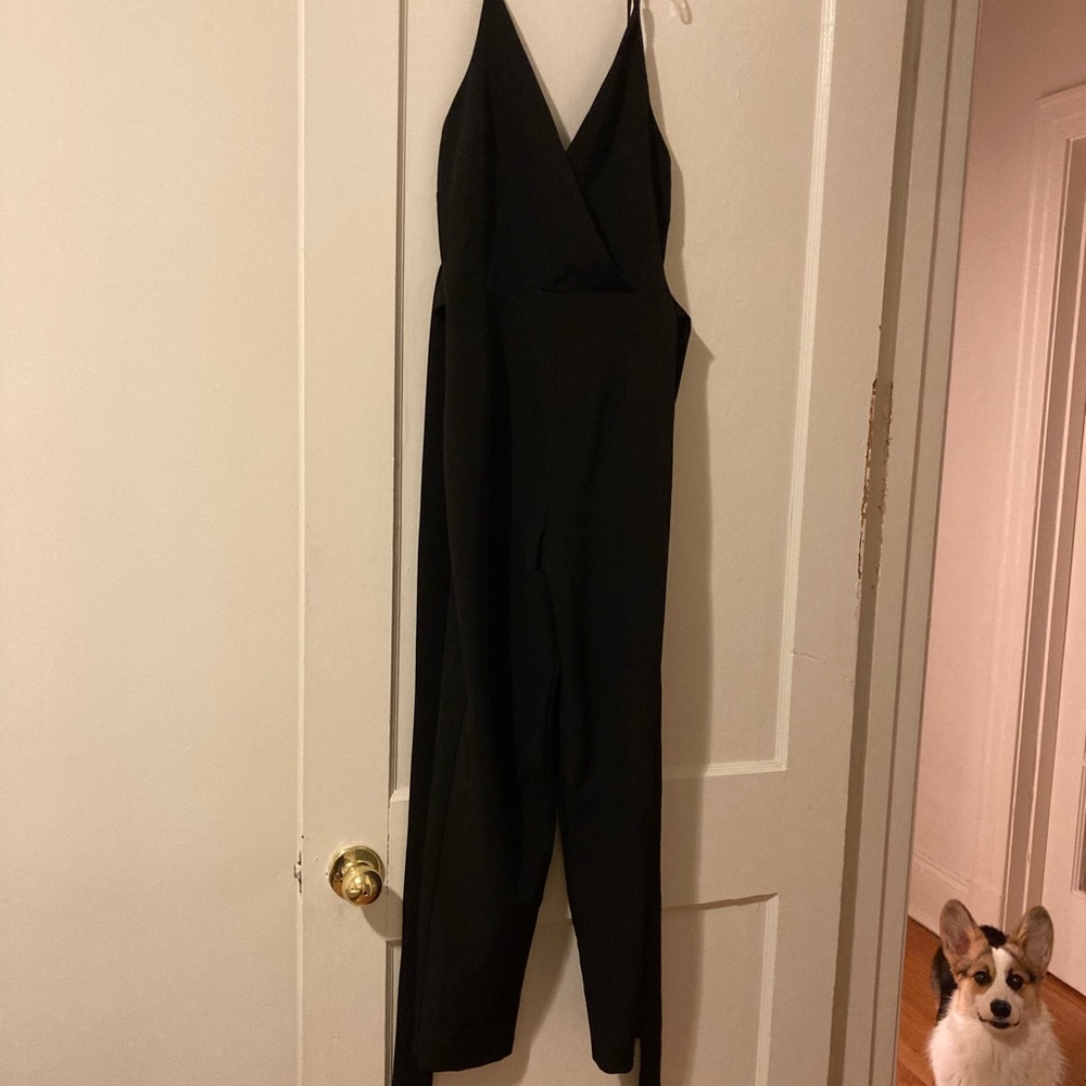 ASOS Black low cut jumpsuit - Picture 8 of 9